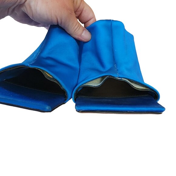 ASOS Designs Open Toe Bright Blue Retro Chunky Heel Sandal Womens size 11 - Picture 3 of 10